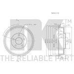 254401, Барабан тормозной SUBARU FORESTER 97-, IMPREZA 92-, LEGACY II 94-99,