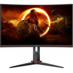 CQ27G2S/BK, МОНИТОР 27" AOC CQ27G2S Black-Red (VA, изогнутый, 2560x1440, 165Hz ...