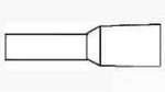 966067-3, Наконечник на провод, Один Провод, 20 AWG, 0.6 мм², 10 мм, Белый