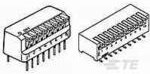 1-5435802-0, Switch DIP OFF ON SPST 2 Piano 0.1A 24VDC PC Pins 2.54mm Thru-Hole Tube