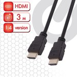 Кабель HDMI AM-AM, 3 м, SONNEN, ver1.4, FullHD, 4К, для ноутбука, компьютера ...
