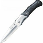 Нож складной , 100 мм серебристый, рукоять: сталь/дерево серебристо-черный YD-5303L