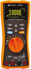 U1273A Handheld Digital Multimeter, True RMS, 10A ac Max, 10A dc Max, 1000V ac Max - RS Calibrated