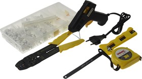WMC10321, Набор инструментов 321пр.(кисточка, штангенциркуль,съемник изоляции,ножовка, очки,держатели кабеля,кле