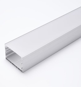 Алюминиевый профиль FERON, линии света, накладной, серебро, CAB257 с матовым экраном 10368