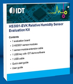 SDAH01, SDAH01 Evaluation Kit Humidity, Temperature Evaluation Kit HS3001 Humidity and Temperature Sensor