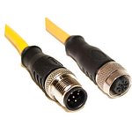 C5AC06M002, Straight Male M12 to Straight Female M12 Sensor Actuator Cable, 2m