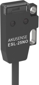 Фото 1/2 ESL-X30PO фотоэлектрический датчик конвергентный в тонком корпусе, Sn=30 мм, PNP, на свет, 12…24V DC, IP67, кабель 2м