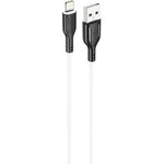 USB кабель BOROFONE BX63 Charming Lightning 8-pin, 1м, 2.4A, TPE (белый)
