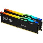 Оперативная память Kingston DDR5 DIMM FURY Beast Black RGB 32Gb (kit 2x16Gb) ...