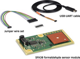 SEK-SFA30, Multiple Function Sensor Development Tools SFA30 - Formaldehyde sensor module evaluation Board with USB-UART interface cable, jum