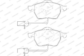 Фото 1/3 WBP20676B, Комплект тормозных колодок, дисковый тормоз