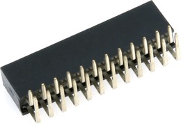 PBD-24R (DS-1024 - 2x12 - R), Гнездо на плату 2.54мм 2х12 угловое