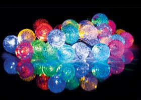 Фото 1/4 Светильник светодиодный садовый SLR-G05-30M гирлянда шарики мультицвет на солнечн. батарее ФАZА 5033375