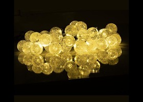 Фото 1/5 Светильник светодиодный садовый SLR-G05-30Y гирлянда шарики желт. на солнечн. батарее ФАZА 5033368