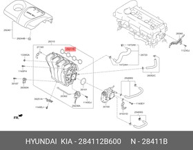 Прокладка коллектора HYUNDAI/KIA 284112B600 впуск.