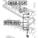 MSB-009, Ремкомплект стойки стабилизатора | зад прав/лев |
