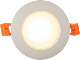 Фото 1/5 Denkirs DK3016-WH Встраиваемый светильник влагозащ., IP 65, 50 Вт, GU10, белый, алюминий