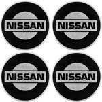 S28, Эмблема на диски/колпаки D=5,7 см черные/алюминий Nissan 4 шт. Skyway