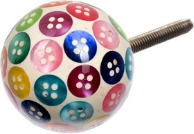 Ручка для мебели Blumen Haus Радужные пуговицы цвет разноцветный 66111