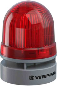 460.110.75, TwinLIGHT LED Continuous/Flashing Sounder Beacon, Wall Mount, 26.4V, Red