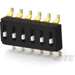 6 Way Surface Mount DIP Switch SPST, Raised Actuator