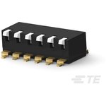 EDSP06SGLNNTR04, 6 Way Surface Mount DIP Switch SPST, Side Actuator