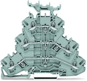 2002-3231, TOPJOB S, 2002 Series Grey Feed Through Terminal Block, 2.5mm², Triple-Level, Push-In Cage Clamp Termination, Wago | купить в розницу и оптом