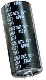 E92L401VND821MA65T, Aluminium Electrolytic Capacitors - Snap In 400V 820uF 20% Long Life