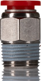 Фото 1/5 C01251038, Pneufit C Series Straight Threaded Adaptor, Push In 10 mm to R 3/8, Threaded-to-Tube Connection Style, Pneufit