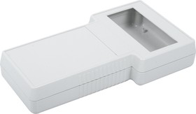 G858G(O), Корпус фигурный с отверстием под ЖКИ 237х131x45, пластик, серый