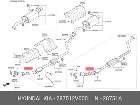 28751-2V000, Прокладка выхлопной трубы, HYUNDAI/KIA | купить в розницу ...