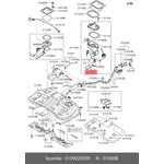 31090-2E000, Сменный фильтрующий элемент топливного фильтра