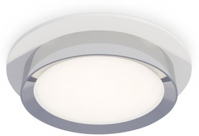 Фото 1/2 Ambrella Комплект встраиваемого светильника XC8050003 SWH/PSL белый песок/серебро полированное GX53 (C8050, N8118)