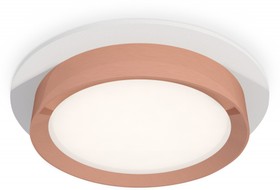 Фото 1/2 Ambrella Комплект встраиваемого светильника XC8050006 SWH/PPG белый песок/золото розовое полированное GX53 (C8050, N8126)