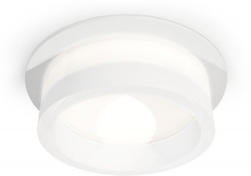 Фото 1/2 Ambrella Комплект встраиваемого светильника XC8050015 SWH/FR белый песок/белый матовый GX53 (C8050, N8401)