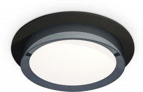 Фото 1/2 Ambrella Комплект встраиваемого светильника XC8051007 SBK/PPH черный песок/графит полированный GX53 (C8051, N8133)