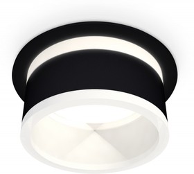 Фото 1/2 Ambrella Комплект встраиваемого светильника XC8051019 SBK/FR черный песок/белый матовый GX53 (C8051, N8445)