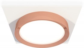 Фото 1/2 Ambrella Комплект встраиваемого светильника XC8061006 SWH/PPG белый песок/золото розовое полированное GX53 (C8061, N8126)