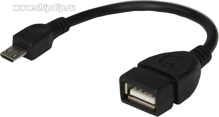 Кабель с карт-ридером Rock Space Micro USB OTG Розовое золото