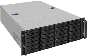 Фото 1/10 Серверная платформа ExeGate Pro 4U660-HS24  RM 19", высота 4U, глубина 660, Redundant БП Chicony 2x550W, 24xHotSwap, USB