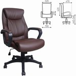 Кресло офисное Enter EX-511, экокожа, коричневое, 531163