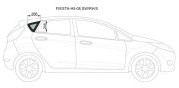 FIESTA-H5-08 SW/RH/X, Стекло кузова боковое (не опускное) (Справа/ Цвет зеленый) Ford Fiesta 08-19