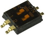 Фото 1/2 DHN-02-T-V, DIP переключатель 2поз. SMD 1.27мм (NHDS-02)
