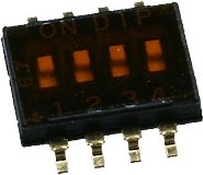 Фото 1/2 DHN-04-T-V, DIP Switches / SIP Switches Half Pitch Dip switch 1.6mm height