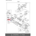 Сальник HYUNDAI/KIA 4735239300 раздатки на привод, правый ix35/Santa ...
