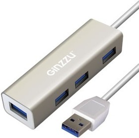 Фото 1/3 HUB GR-517UB Ginzzu USB 3.0, 4 порта USB3.0, 20см кабель