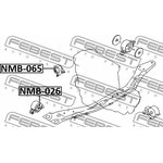 NMB-065, NMB-065_сайлентблок передней подушки двигателя!\ Nissan Avenir 98-05