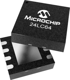 Фото 1/3 24LC64T-I/MC, 64kbit EEPROM Memory Chip, 900ns 8-Pin DFN Serial-2 Wire, Serial-I2C