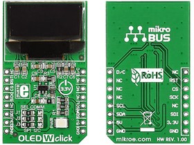 MIKROE-1649, OLED W click OLED Display Add On Board With SSD1306